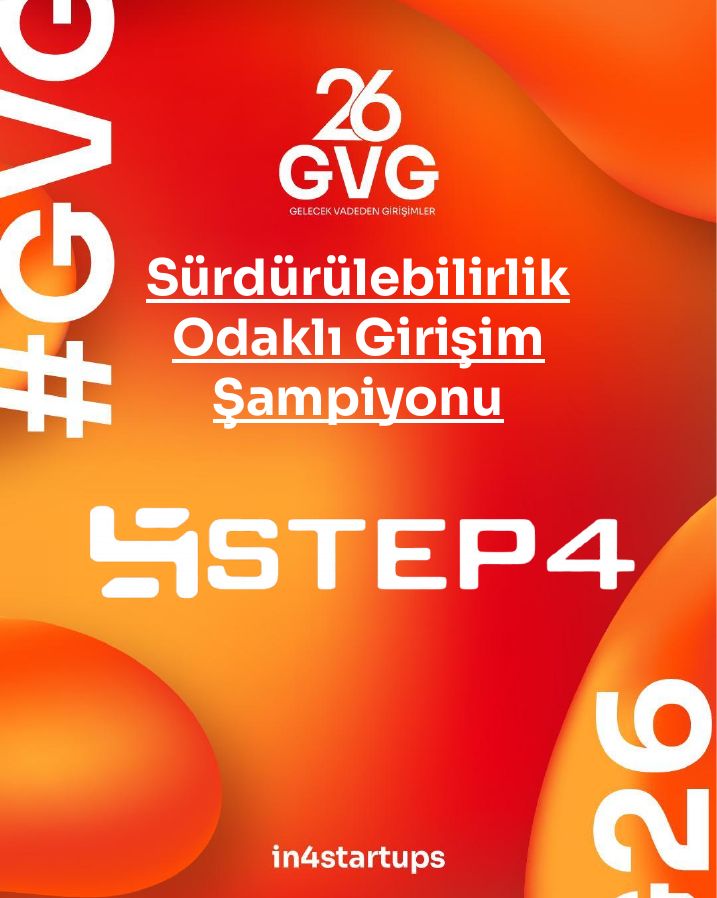 STEP4 Gelecek Vadeden Girişimler 26' yarışması Sürdürülebilirlik Odaklı girişim Kategorisi şampiyonu oldu